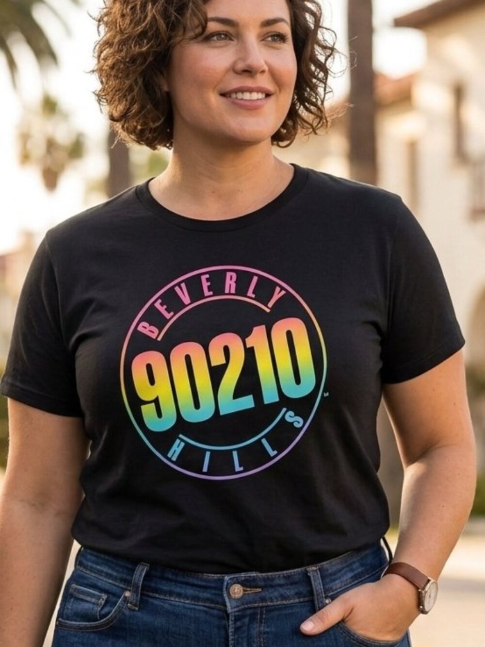 Beverly Hills 90210 Vintage Black T-Shirt Size XL